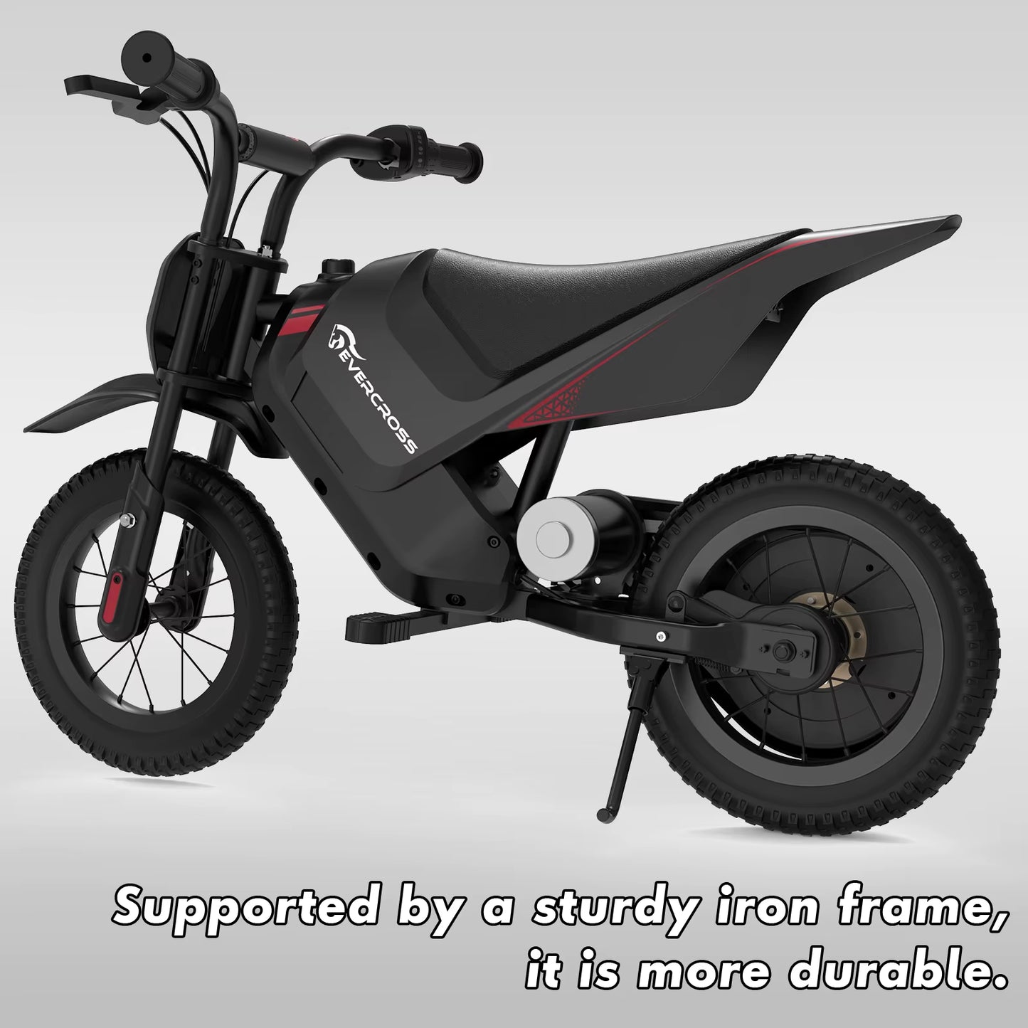 Electric Motorbike for Children, 150W, Speeds 8/16 Km/H, Battery Life up to 10 Km, Motorbike Cross 12 Inches For